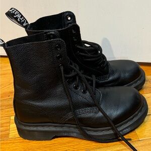 Black on BLACK Dr Martens Pascal mono boots